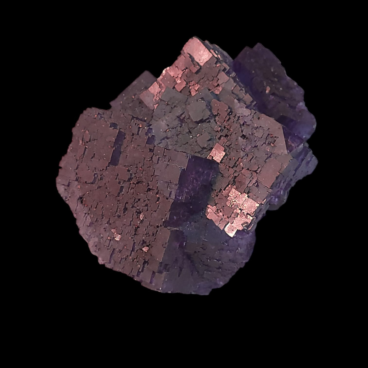 Explore the enchanting Purple Fluorite from the Annabel Lee mine, Illinois, by Gaea Rare—a geological marvel showcasing rich purple hues and a distinctive cubic structure.