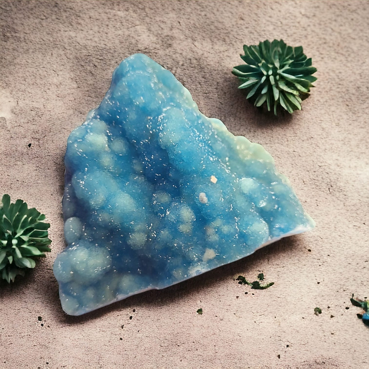 Explore the captivating world of Blue Hemimorphite with Gaea Rare. This mineral, scientifically identified as a zinc silicate with a stunning blue hue from copper impurities, showcases intricate crystal formations. Mined for quality, Gaea Rare's Blue Hemimorphite combines scientific fascination with metaphysical significance.