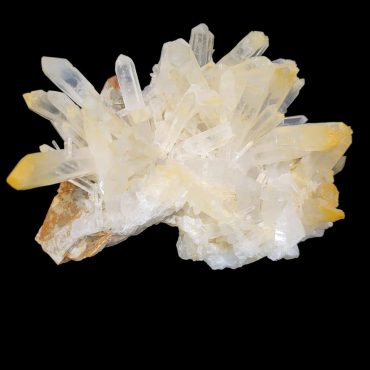 Discover Gaea Rare's Mango Quartz Cluster—a geological masterpiece showcasing the warm, mango-toned hues of Quartz crystals.